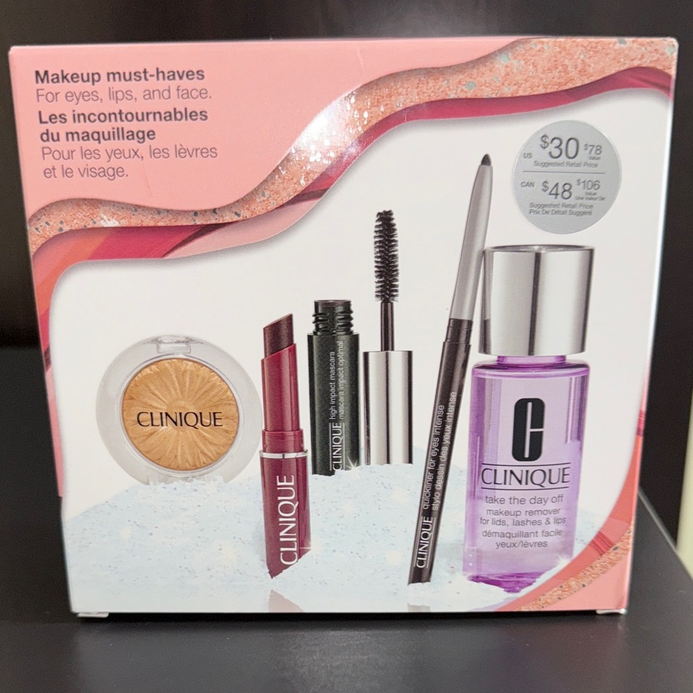 Clinique Makeup Essentials Set - Gold, Black, Purple
